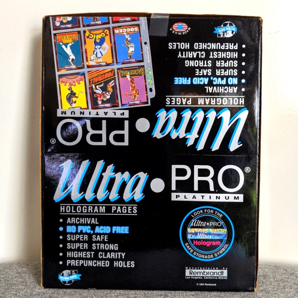 🆕 Ultra Pro Platinum Hologram Archival Pages Rembrandt (200 Total)
